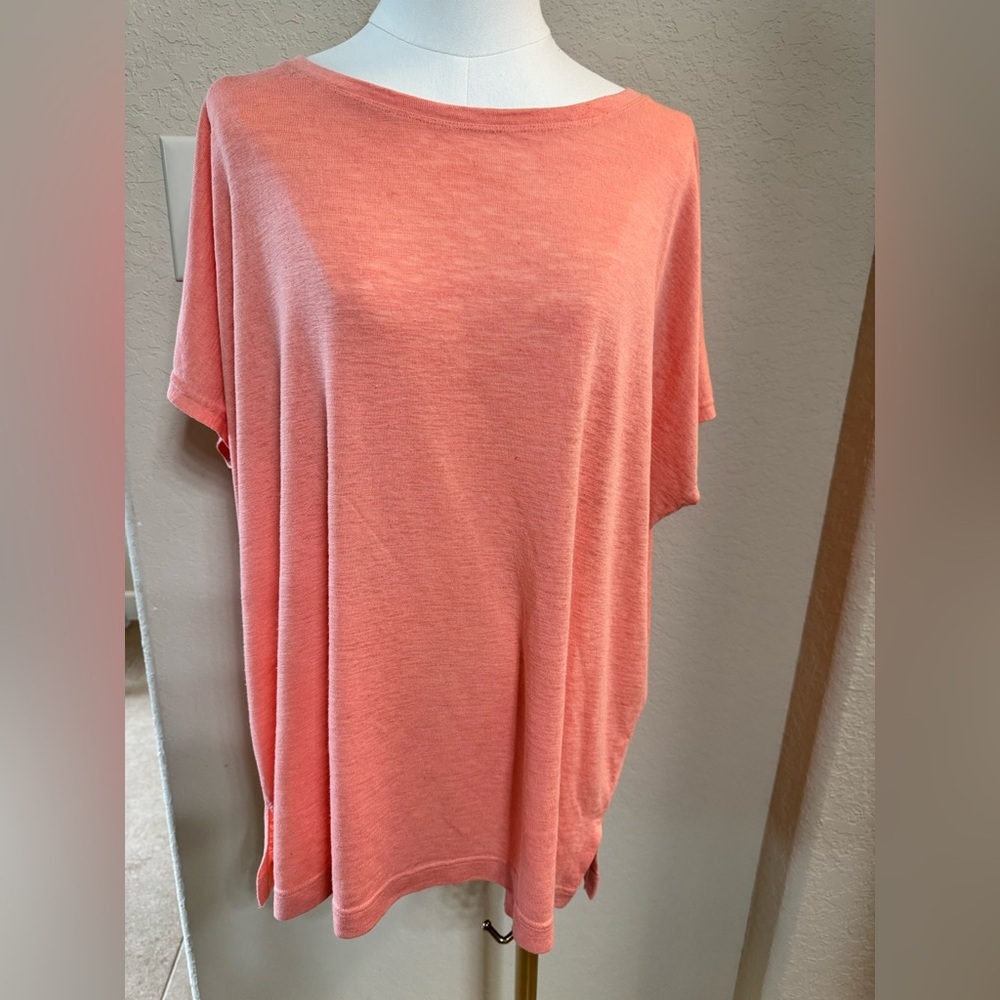 Athleta Coral Short Sleeve Tee Sz L
